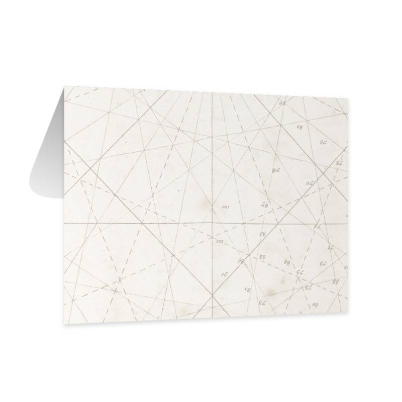 Cartão dobrado com padrão dourado e branco