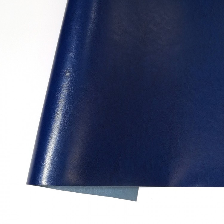 Pano azul escuro sintético ou couro com dobragem