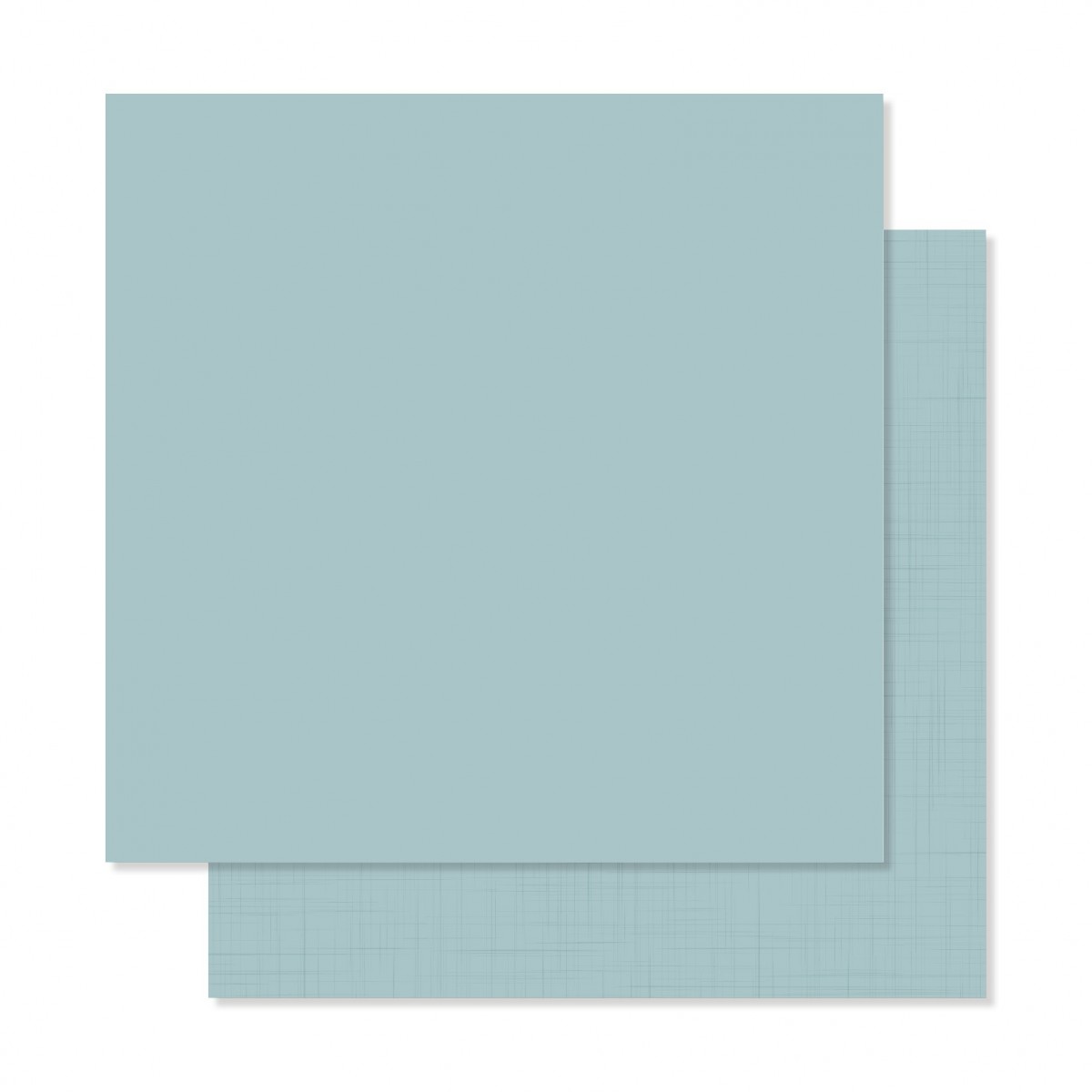 Folha de papel azul claro com textura de linhas cruzadas num dos lados