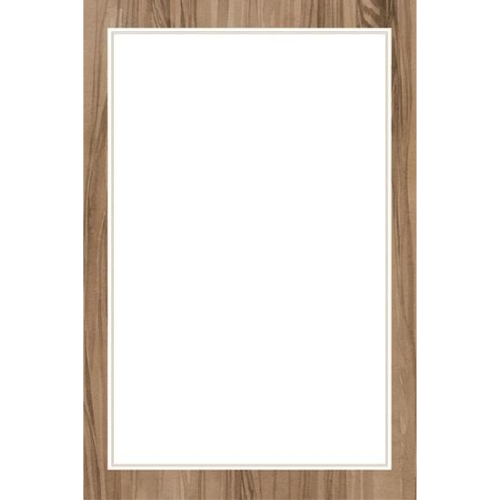 Moldura de madeira clara com interior branco vazio