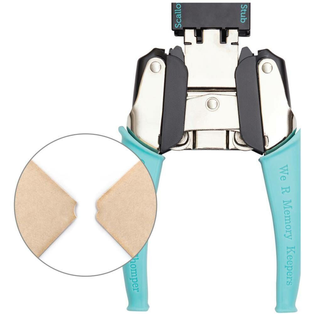 Alicate para cantos arredondados com punhos azul claro e corpo metálico