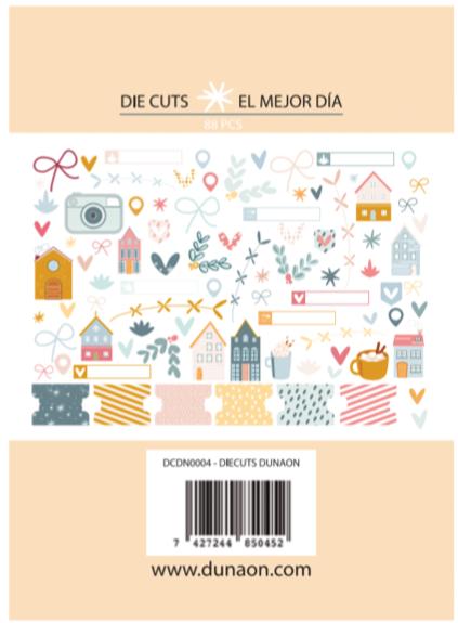 Pacote de 88 recortes de papel coloridos com várias ilustrações e texto no pacote