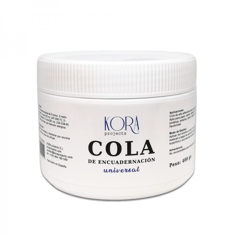 Pote branco de cola de encadernação universal KORA Projects