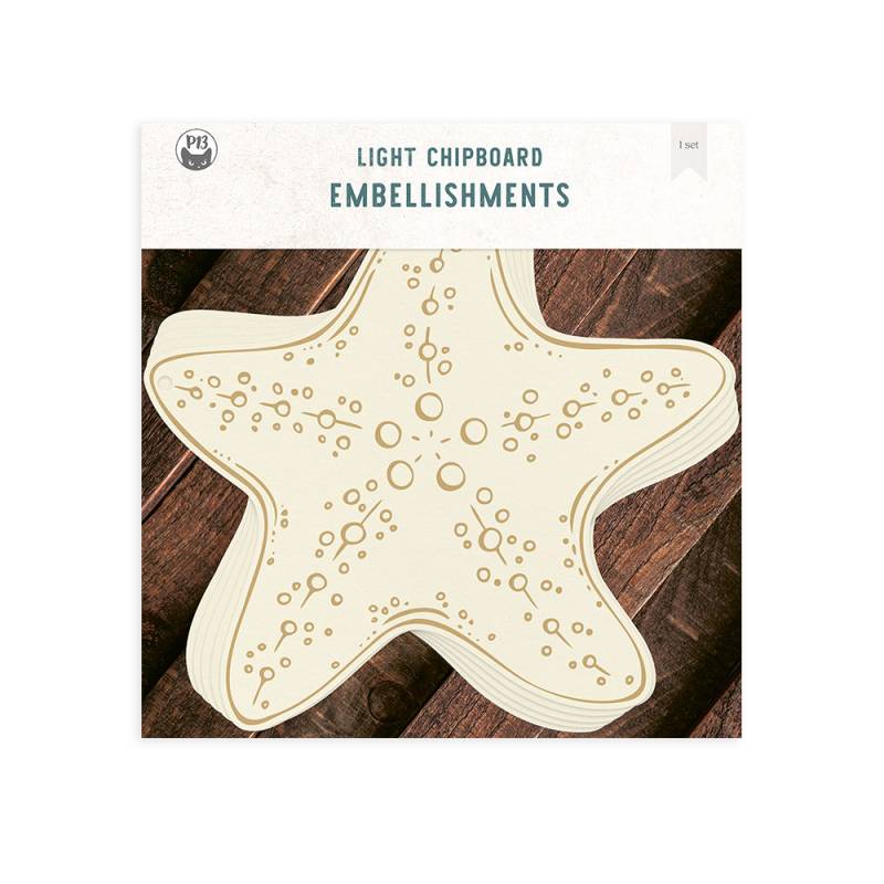 Embellishments estrela-do-mar em cartão leve