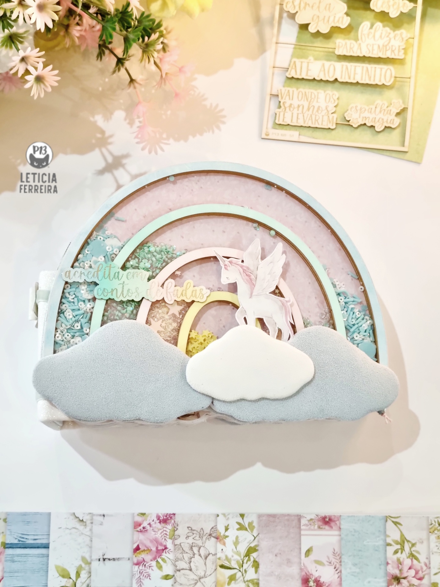 Álbum Fotos Scrapbook Arco Íris