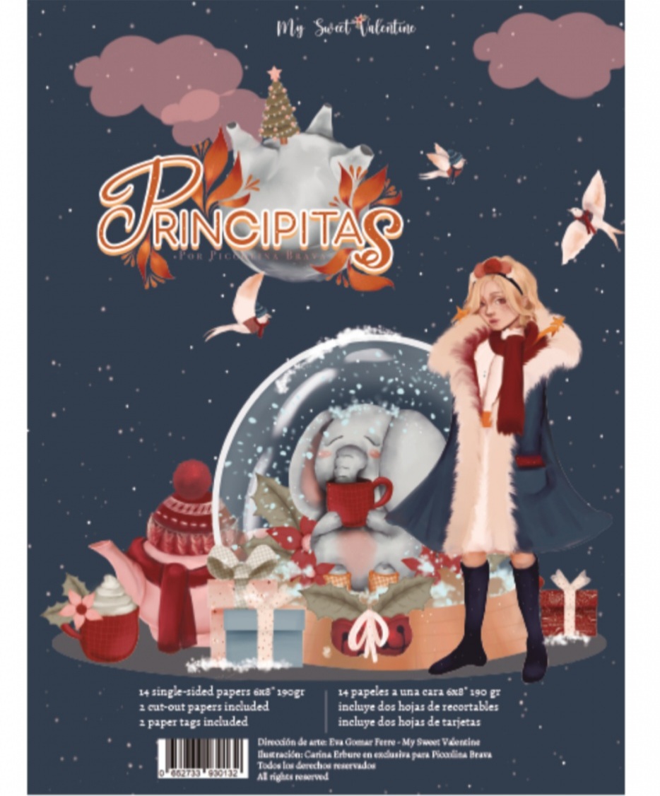 Capa de livro com tema natalício e desenho de coelho numa bola de neve