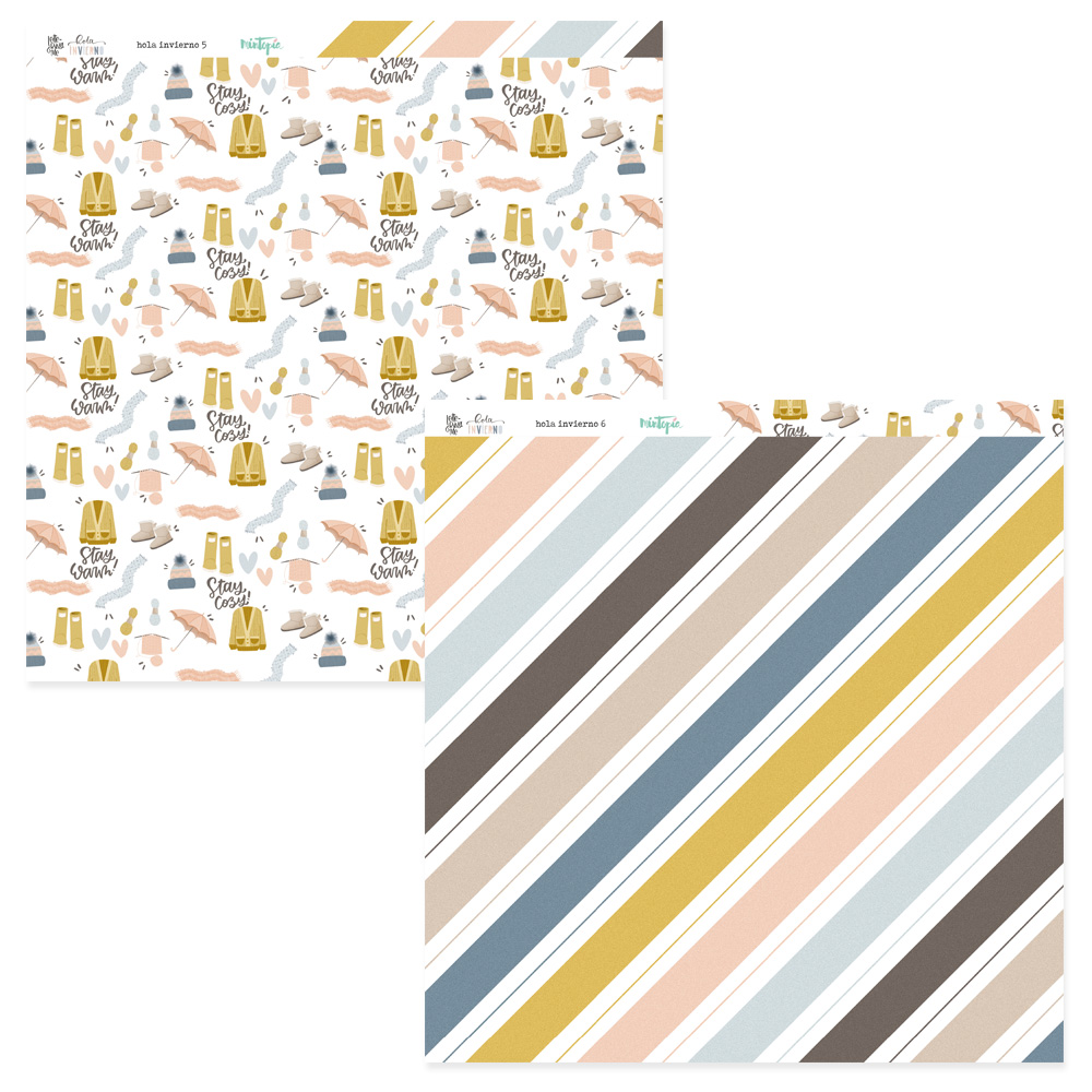 Papel decorativo com padrão de maquiagem e papel listrado colorido