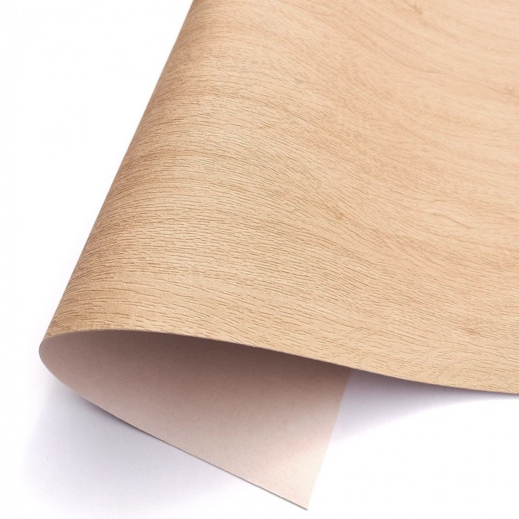 Rolo de papel autocolante padrão madeira clara dobrado