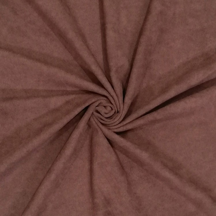 Tecido vermelho castanho de veludo com padrão espiral franzido