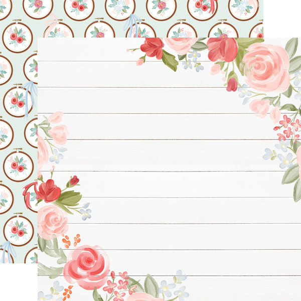 Papel decorativo com flores e linhas para escrita