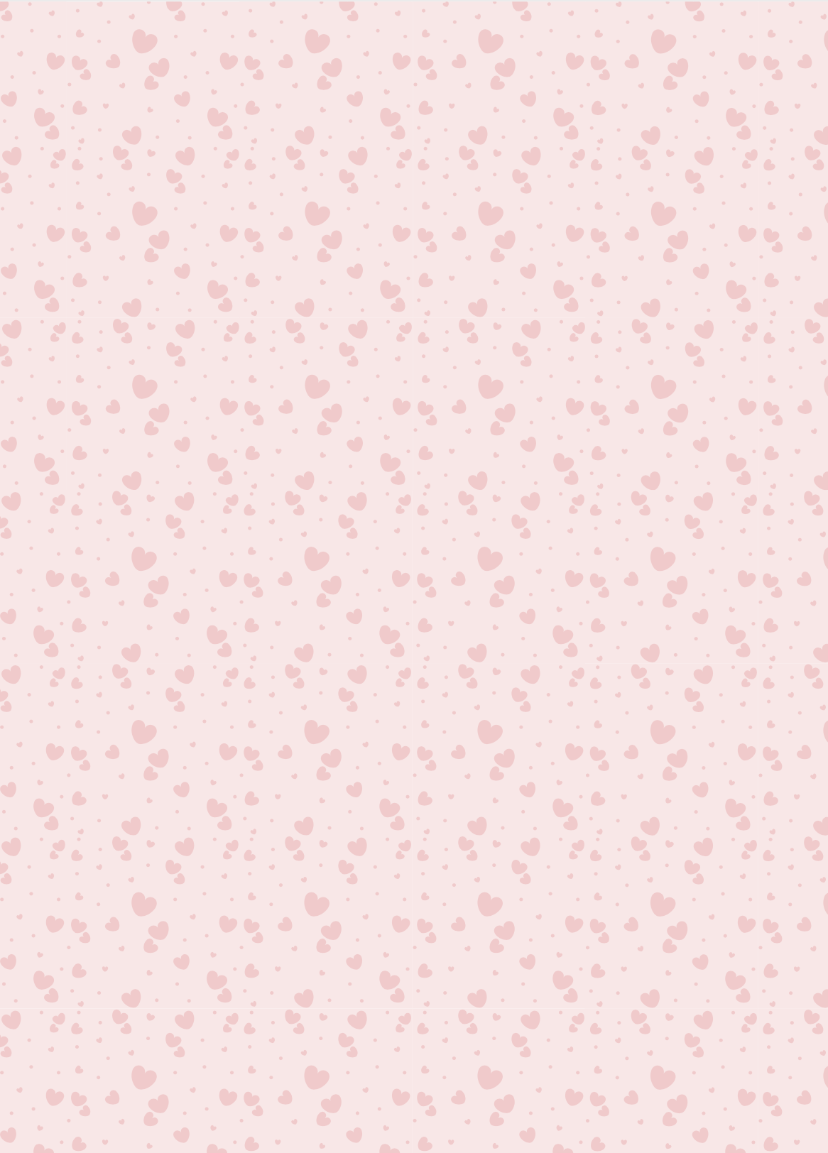Papel de parede rosa claro com pequenos corações cor-de-rosa em padrão repetitivo