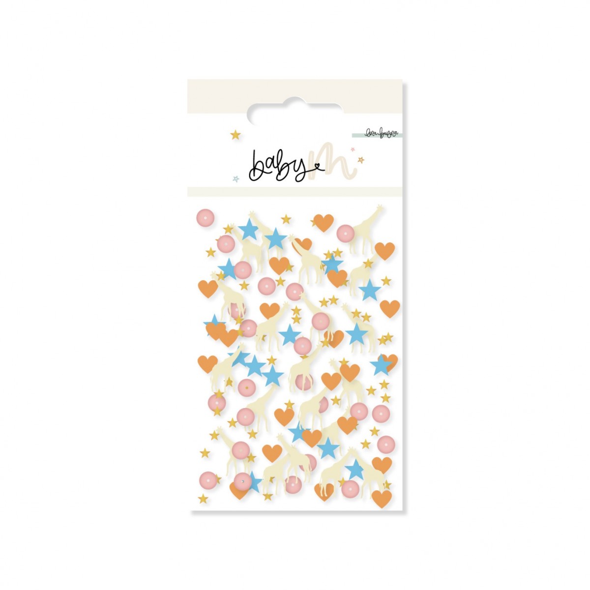 Pacote de autocolantes coloridos com tema de bebé