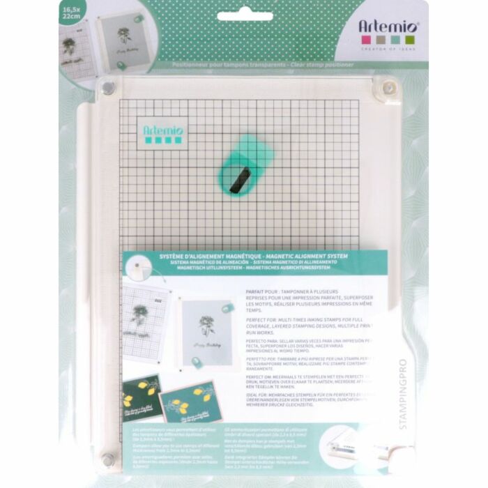 Sistema de alinhamento magnético Artemio com grelha quadrada e tampa branca