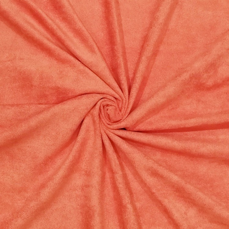 Tecido coral macio com textura aveludada em espiral
