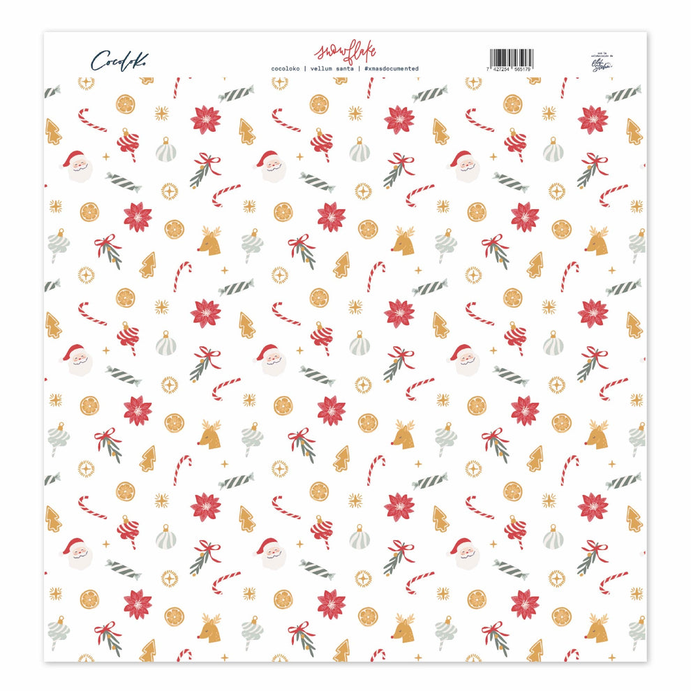 Papel de embrulho com padrão natalício colorido