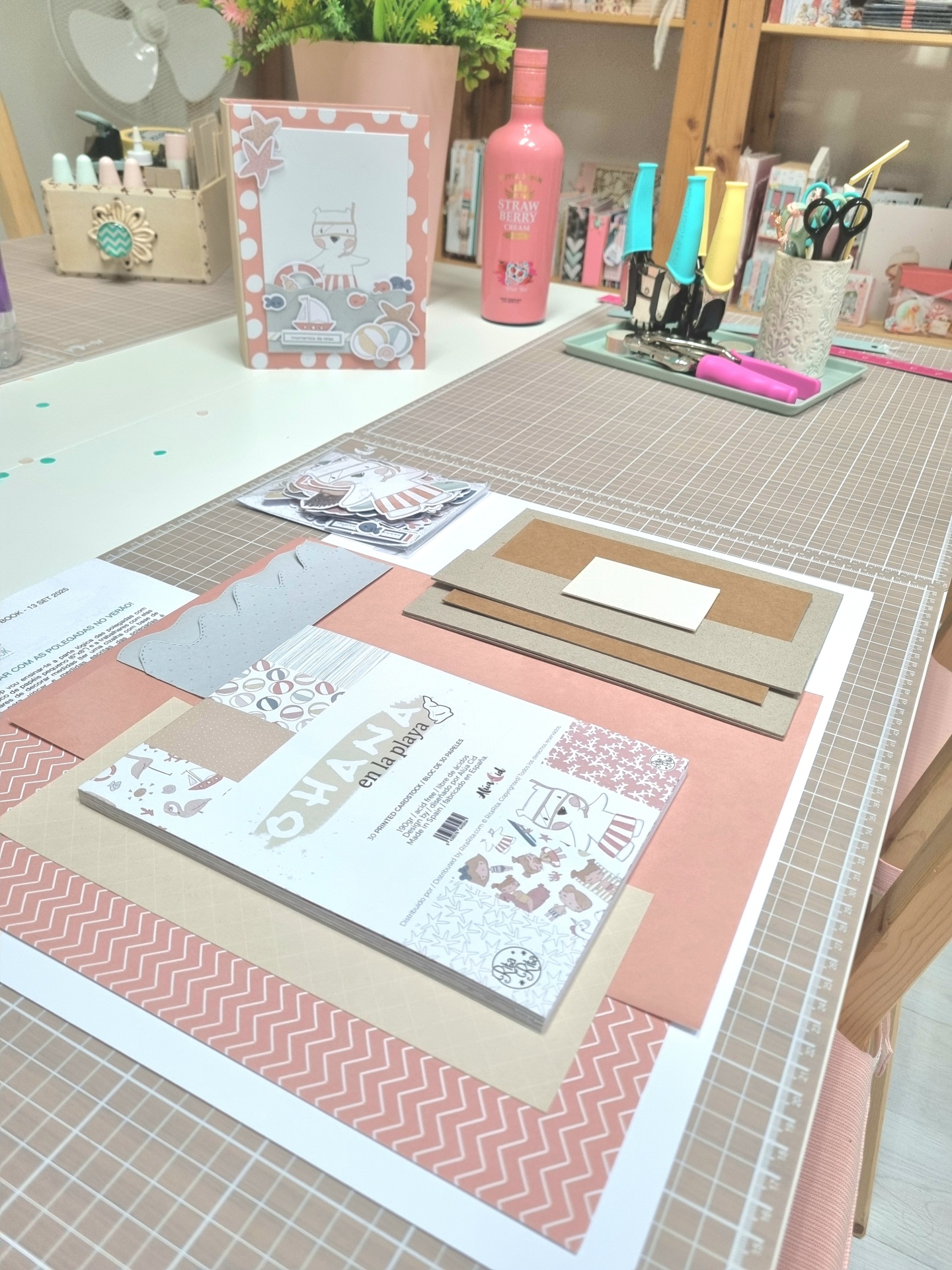 Kit materiais workshop Hello Scrapbook 