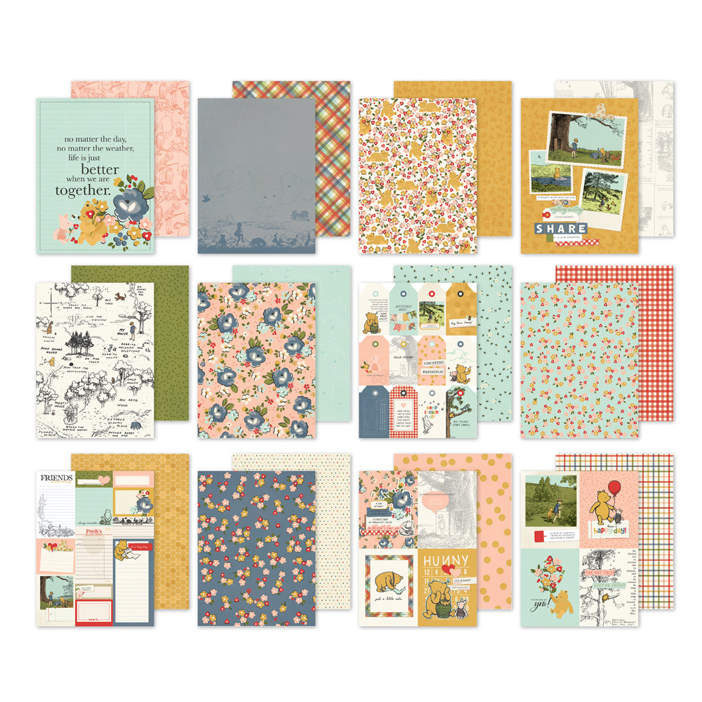 Vários cadernos ou blocos de notas com capas decorativas coloridas, compostas por padrões florais, xadrez e ilustrações, exibidos sobre fundo branco.