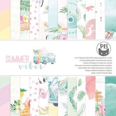 papéis decorativos de verão com padrões tropicais e cores pastel