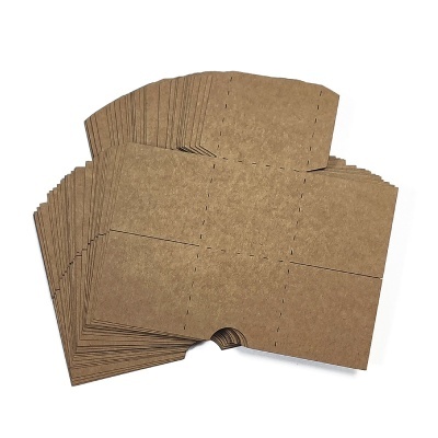 Embalagens em cartão kraft castanho desdobráveis