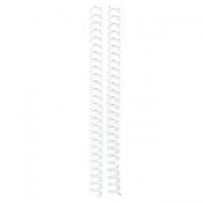 Duas molas helicoidais brancas sobre fundo branco