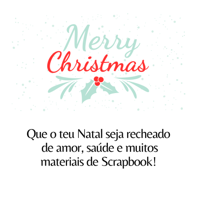 Texto de Natal com mensagem em português e motivo de azevinho