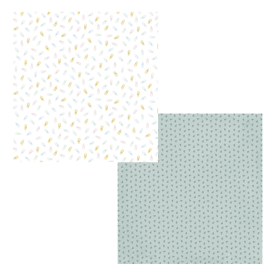 Padrões coloridos para decoração com letras, números e folhas em dois fundos distintos