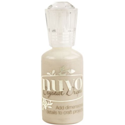Frasco branco de Nuvo Crystal Drops para artesanato com tampa transparente