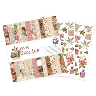 Conjunto de papéis decorativos para scrapbook com padrões florais e vintage