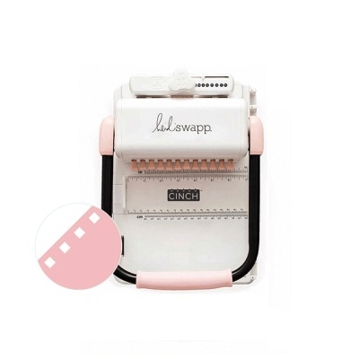 Aparelho para encadernação Heidi Swapp branco e rosa com régua e marcações