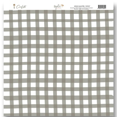 Papel decorativo para embrulho com padrão de quadrícula cinza e branco