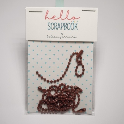 Pacote de contas para scrapbook castanhas em embalagem de cartão e plástico