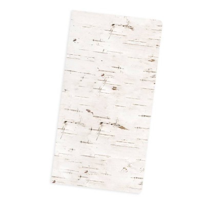 Toalha branca com padrão de casca de bétula