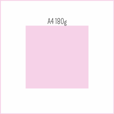 Folha de papel rosa A4 180g sobre fundo branco