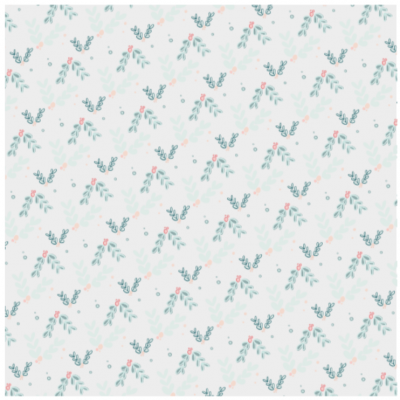 Padrão repetitivo de ramos e bagas em papel de parede branco