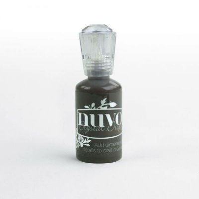 Frasco negro pequeno de Nuvo Crystal Drops com tampa transparente