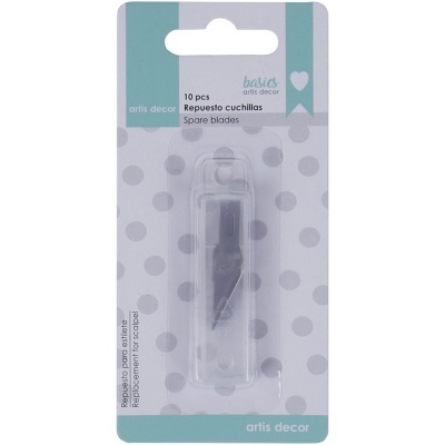 Embalagem de 10 lâminas de reposição para estilete artes decor