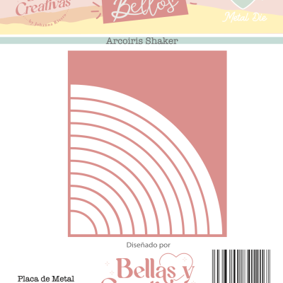 Placa de metal para corte em scrapbooking com design de arco-íris