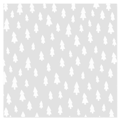 Padrão de árvores de Natal brancas em fundo cinzento claro