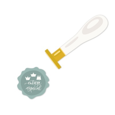 Carimbo com selo 'entrega especial'