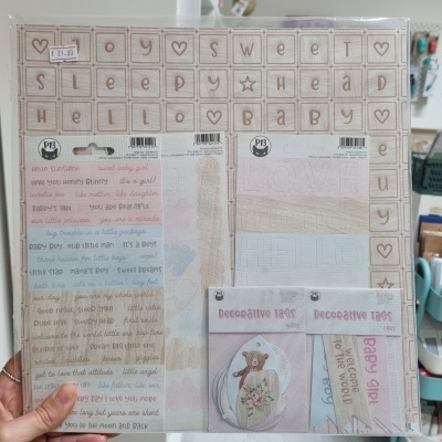 Autocolantes e etiquetas decorativas para bebés com frases em inglês e imagens de ursinho