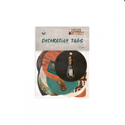 Pacote de etiquetas decorativas circulares coloridas com temas variados