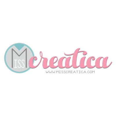 Logótipo MISS creatica com texto e website em fundo branco