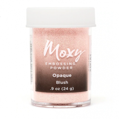Pote de pó para embossing Moxy cor blush com tampa branca