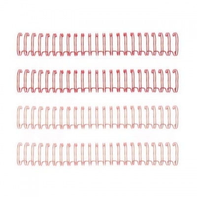 Fios de encadernação em metal em tons de vermelho e rosa