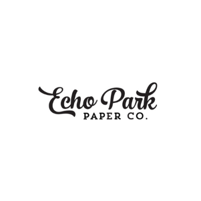 Logótipo Echo Park PAPER CO. em letras pretas sobre fundo branco