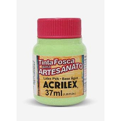 Frasco pequeno de tinta fosca para artesanato verde com tampa vermelha