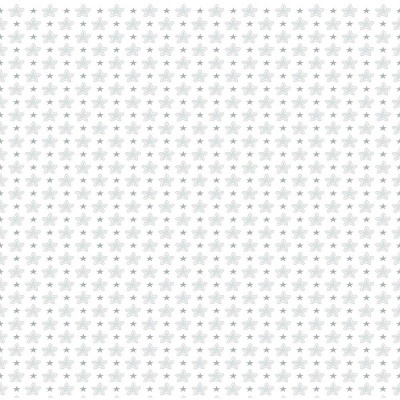 Papel decorativo branco com padrão de estrelas cinzentas