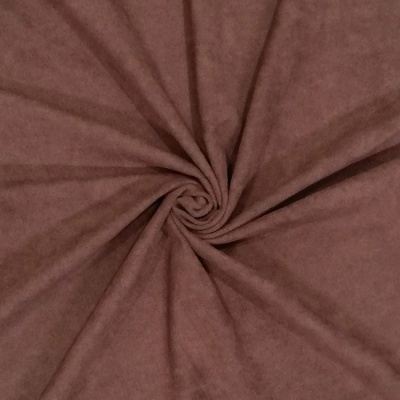 Tecido vermelho castanho de veludo com padrão espiral franzido