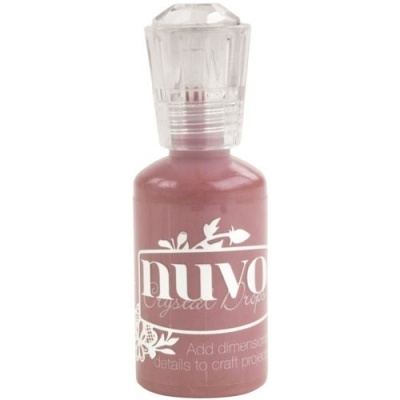 Frasco rosa de tinta Nuvo Crystal Drops com tampa de plástico transparente