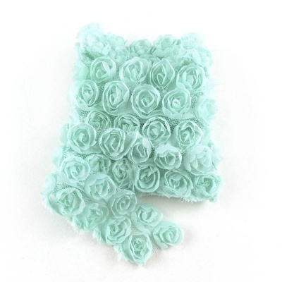 Cachecol verde menta com textura floral